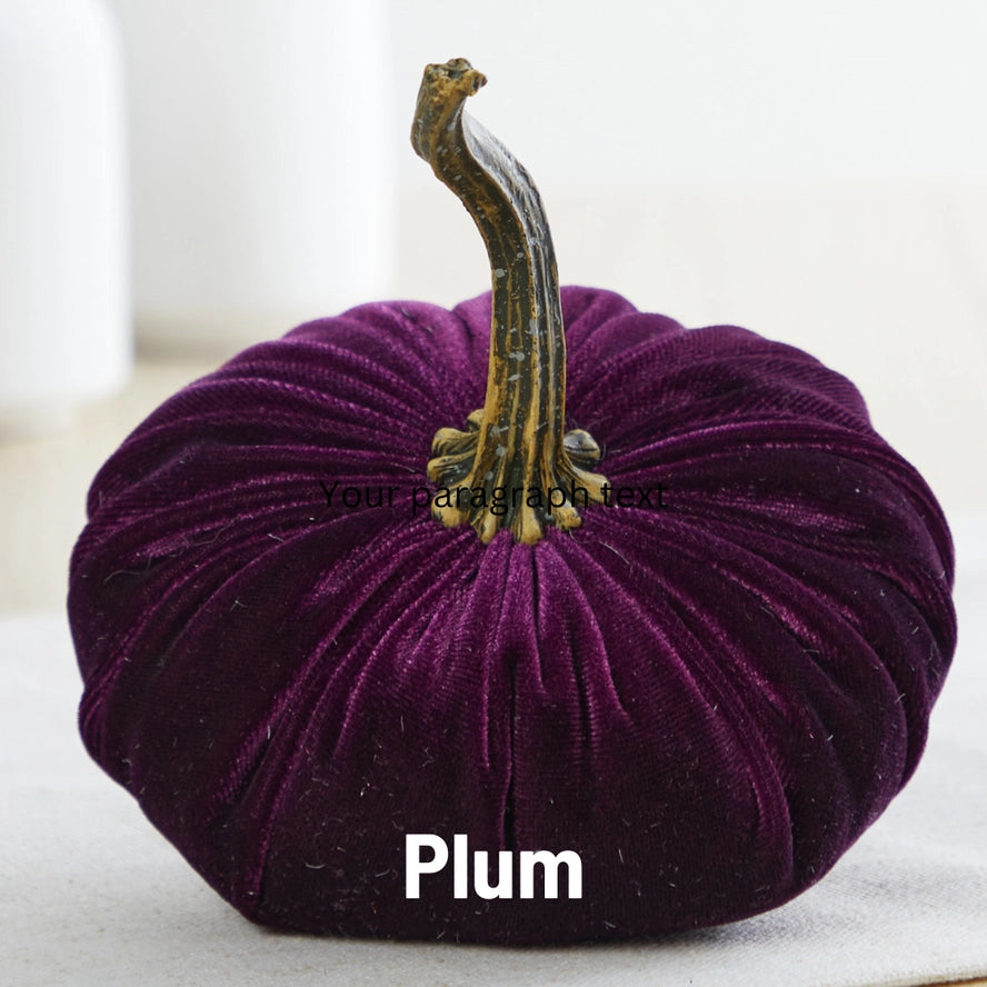 Handmade Large Velvet Pumpkins