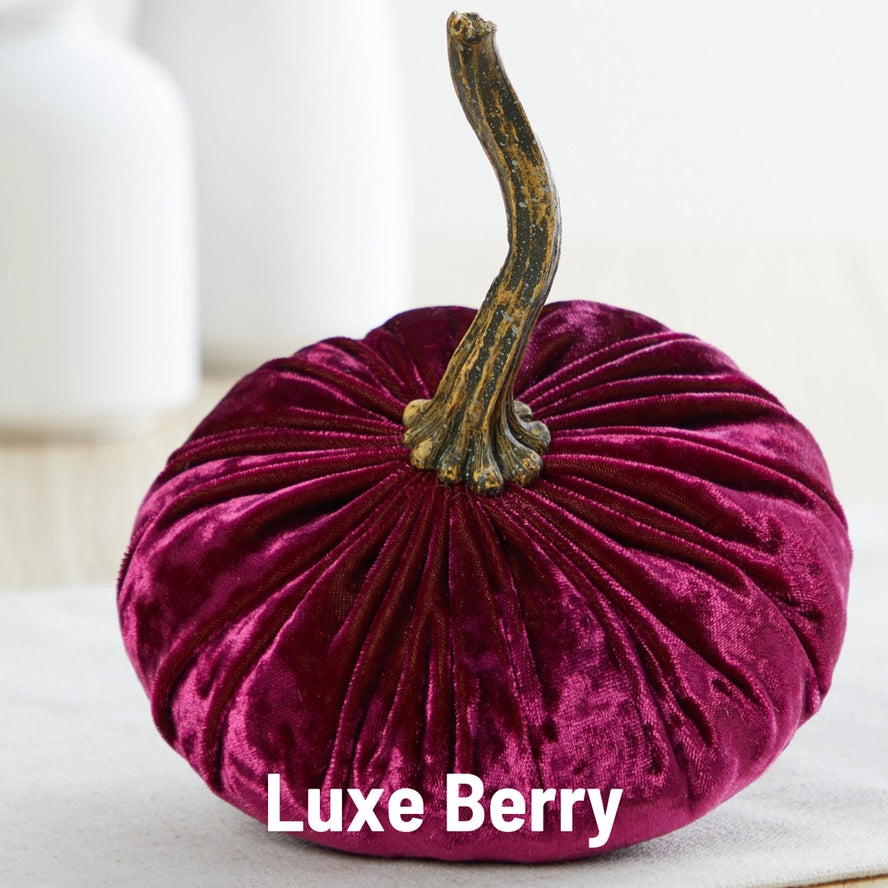 Handmade Large Velvet Pumpkins