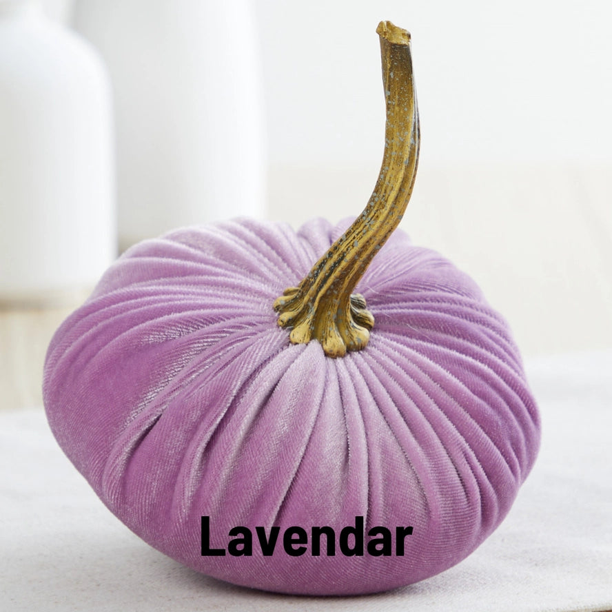 Handmade Large Velvet Pumpkins