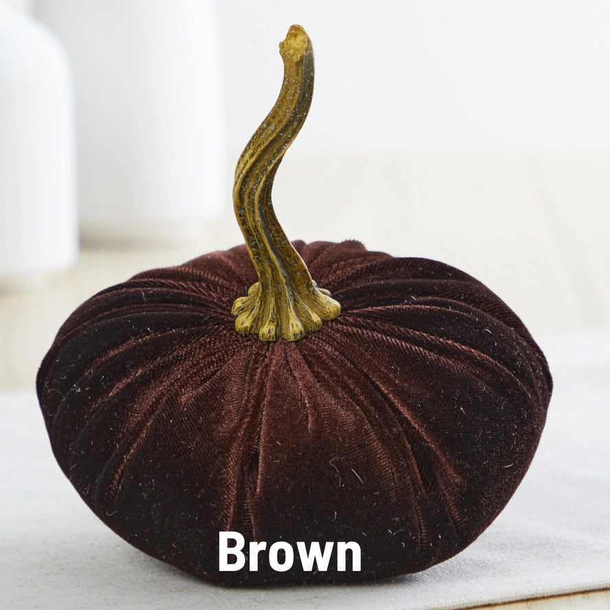 Handmade Large Velvet Pumpkins