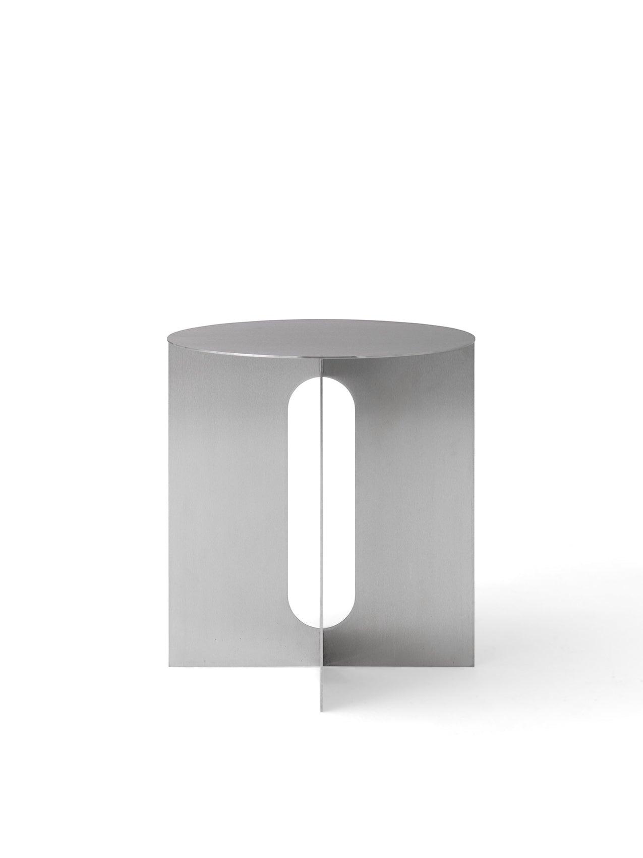 Audo Copenhagen ANDROGYNE SIDE TABLE, STEEL BASE - Thirty Six Knots - thirtysixknots.com