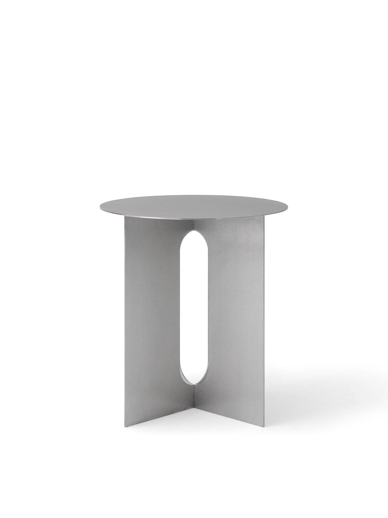 Audo Copenhagen ANDROGYNE SIDE TABLE, STEEL BASE - Thirty Six Knots - thirtysixknots.com