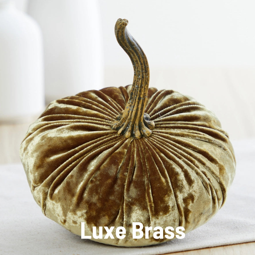 Handmade Large Velvet Pumpkins