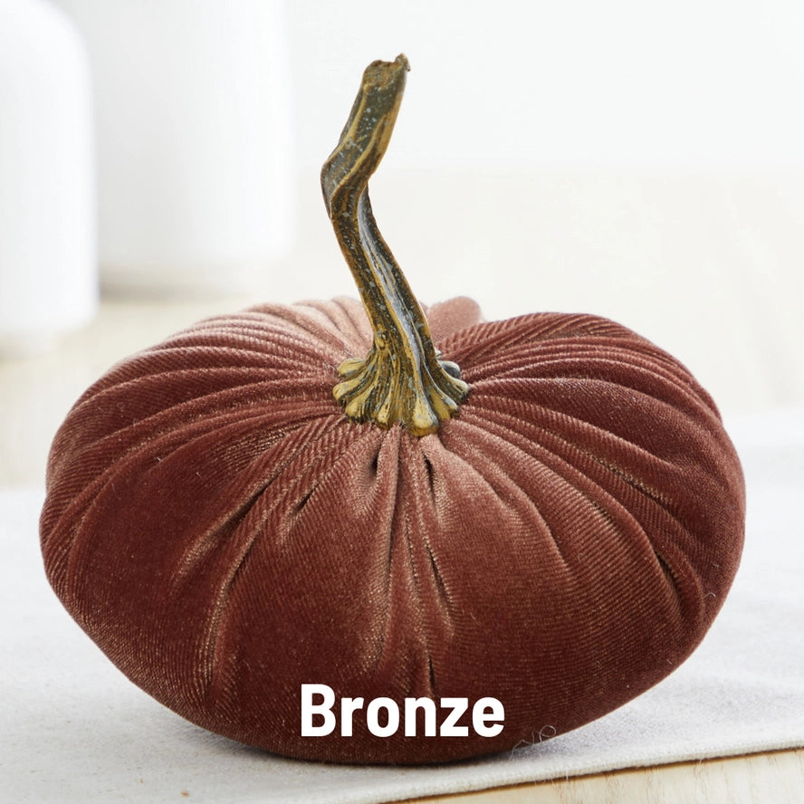 Handmade Large Velvet Pumpkins