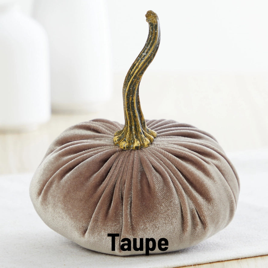 Handmade Large Velvet Pumpkins