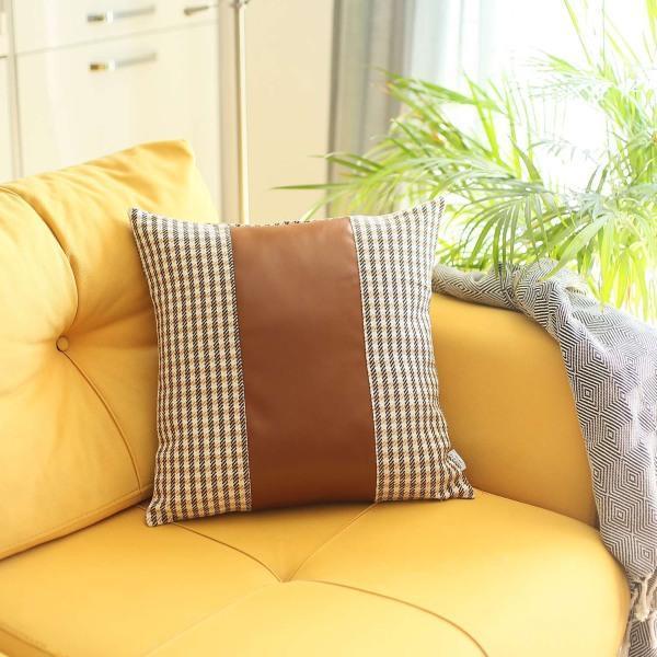 Boho-Chic Decorative Vegan Faux Leather Pillow - Thirty Six Knots - thirtysixknots.com