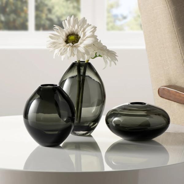 MINI LUSTRE ASSORTED 3 PIECE GLASS VASE SET - Thirty Six Knots - thirtysixknots.com