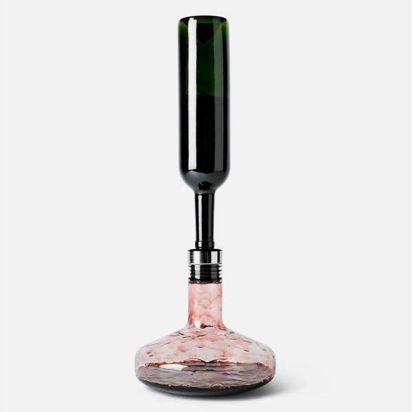 Audo Copenhagen Wine Breather Deluxe, Stainless Steel - Thirty Six Knots - thirtysixknots.com