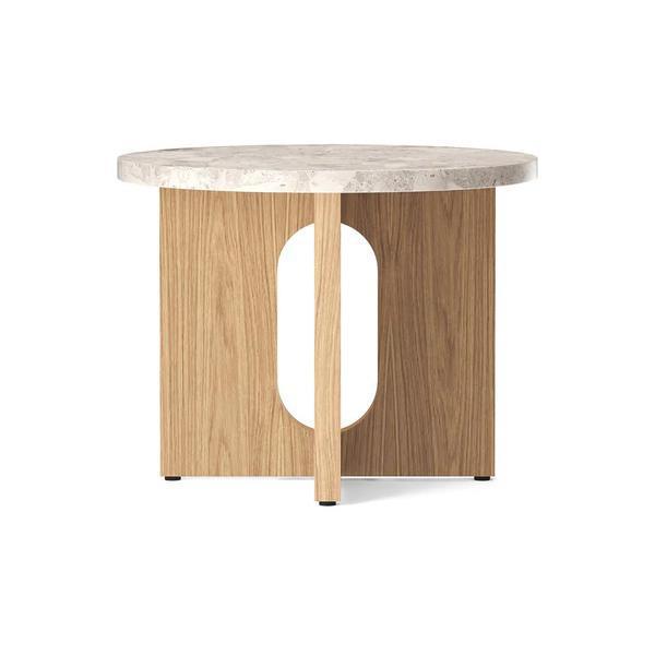 Audo Copenhagen Androgyne Side Table, 20in, Natural Oak Base/Kunis Breccia - Thirty Six Knots - thirtysixknots.com