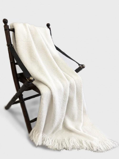 LATIERRA Boucle Fringed Alpaca Throw - Thirty Six Knots - thirtysixknots.com