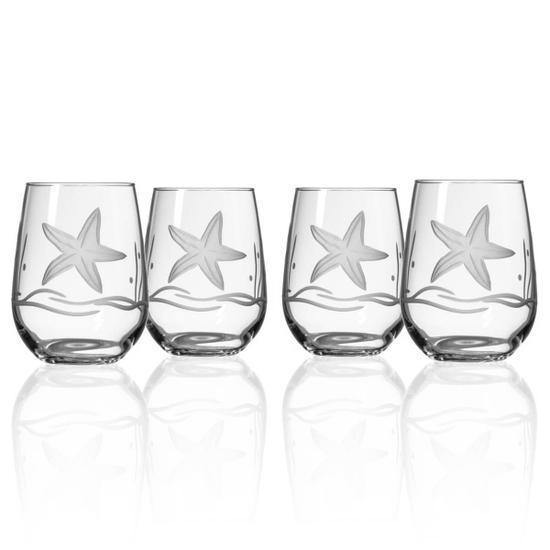 Starfish 17oz Stemless Wine Glass - Case of 4 - Thirty Six Knots - thirtysixknots.com