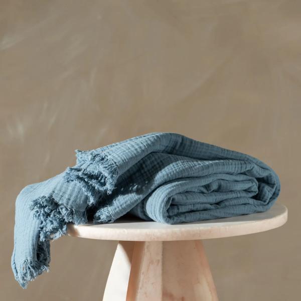 Enes Throw - Storm Blue - Thirty Six Knots - thirtysixknots.com