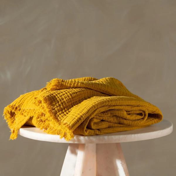 Enes Throw - Turmeric - Thirty Six Knots - thirtysixknots.com