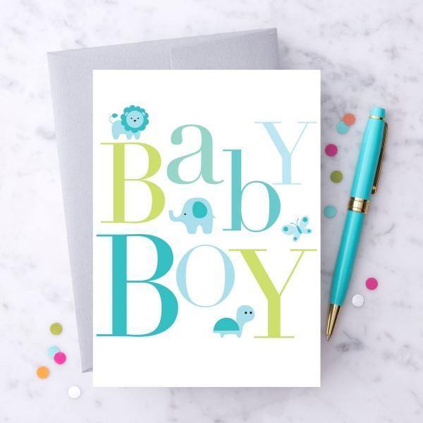 "Baby Boy" Greeting Card - Thirty Six Knots - thirtysixknots.com