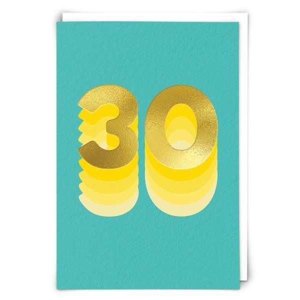 Gold 30 Birthday Card - Thirty Six Knots - thirtysixknots.com