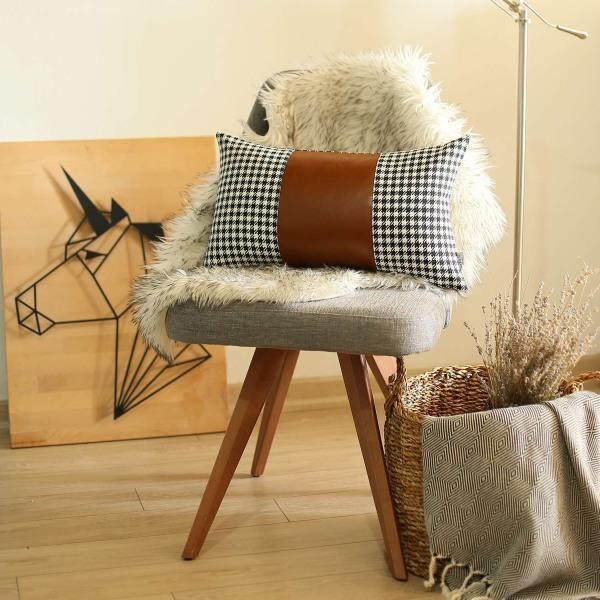 Boho-Chic Decorative Vegan Faux Leather Pillow - Thirty Six Knots - thirtysixknots.com