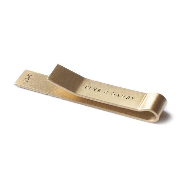 Brass ''Fine & Dandy'' Tie Clip - Thirty Six Knots - thirtysixknots.com