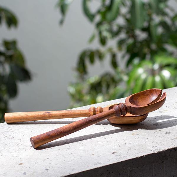 Carved Serving Spoons - Set of 2 - Thirty Six Knots - thirtysixknots.com