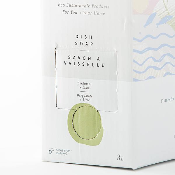 Dish Soap 3L Refill Box - Bergamot and Lime - The Bare Home - Thirty Six Knots - thirtysixknots.com