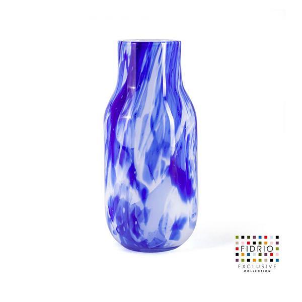 Fidrio Delfts Blue Flowerbottle Glass Vase - Thirty Six Knots - thirtysixknots.com