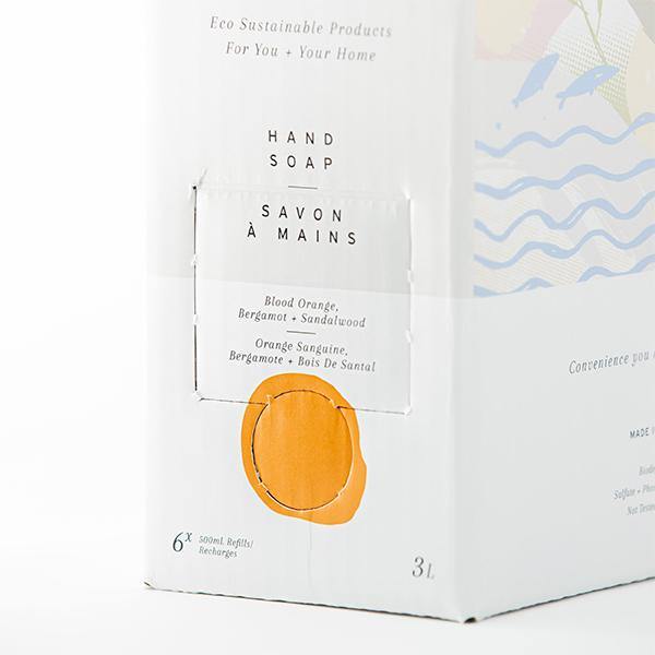 Hand Soap 3L Refill Box - Blood Orange, Bergamot, and Sandalwood - The Bare Home - Thirty Six Knots - thirtysixknots.com