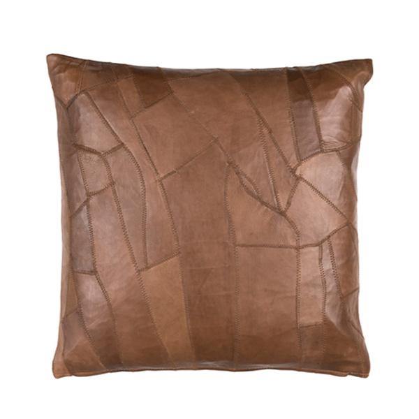 Leather Kiran Cushion Brown - Thirty Six Knots - thirtysixknots.com