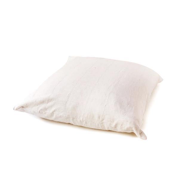 Mudcloth Floor Pillow - White - Thirty Six Knots - thirtysixknots.com