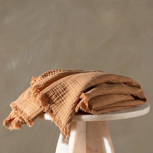 Enes Throw - Terracotta - Thirty Six Knots - thirtysixknots.com