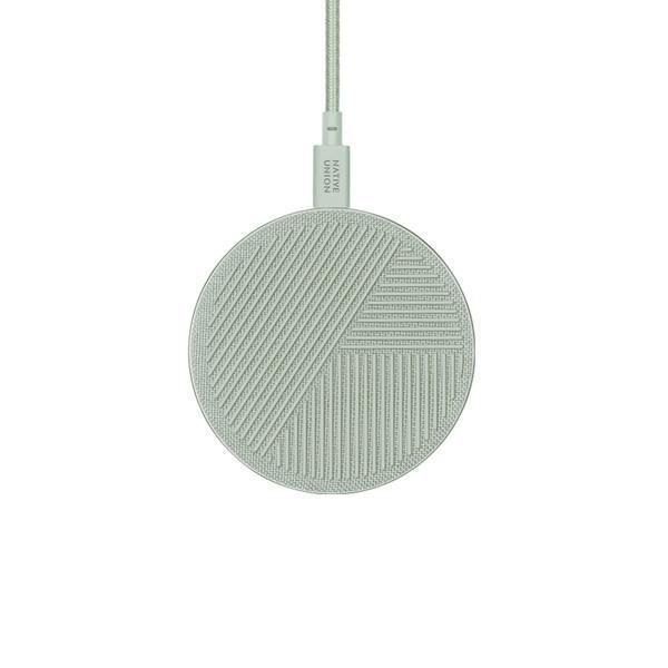 NATIVE UNION DROP WIRELESS FABRIC CHARGER SAGE - Thirty Six Knots - thirtysixknots.com