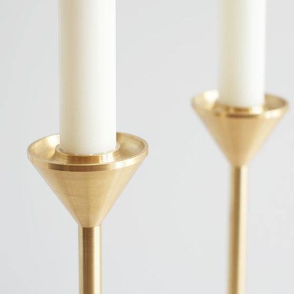 Brass Cone Spindle Candle Holder - Thirty Six Knots - thirtysixknots.com