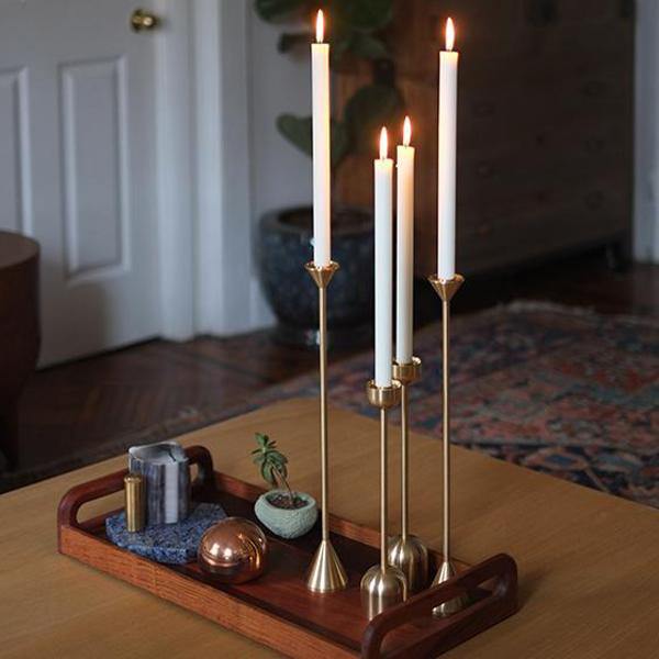 Brass Cone Spindle Candle Holder - Thirty Six Knots - thirtysixknots.com
