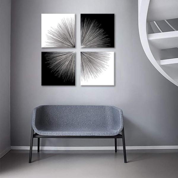 Light in Contrast 4 Piece Stretched Canvas - Thirty Six Knots - thirtysixknots.com