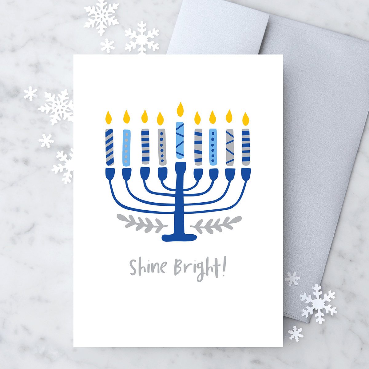 Shine Bright! - Hanukkah Greeting Card - Thirty Six Knots - thirtysixknots.com