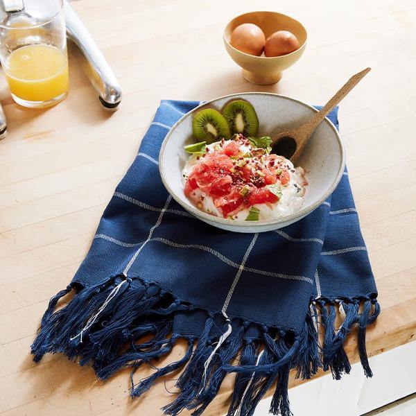 Cotton Grid Tea Towel - Thirty Six Knots - thirtysixknots.com