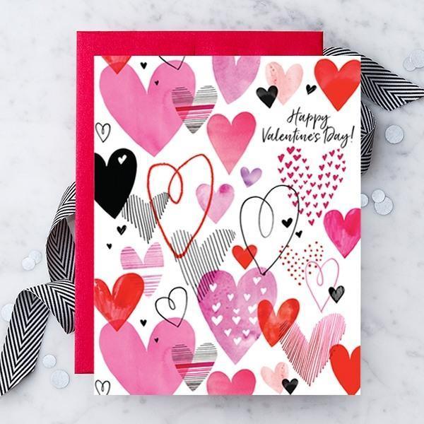 Happy Valentine's Day Hearts Greeting Card - Thirty Six Knots - thirtysixknots.com