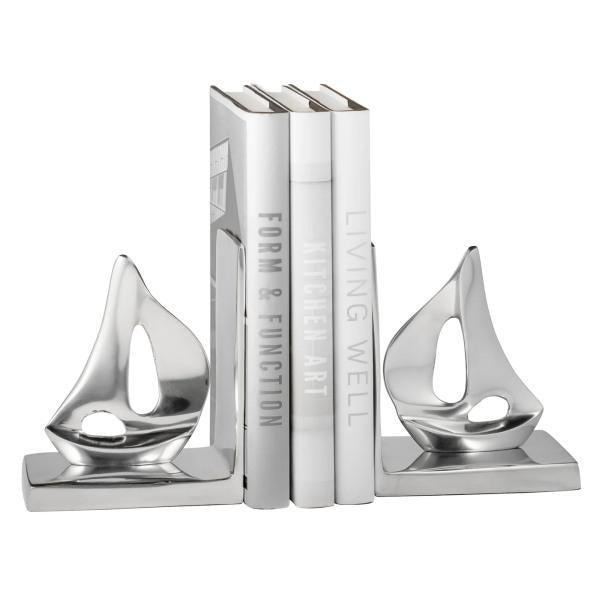 ICON ALUMINUM SAILBOAT 2 PIECE BOOKEND SET - Thirty Six Knots - thirtysixknots.com