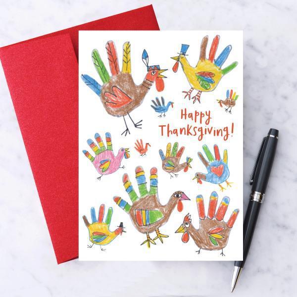 NEW! Hand Turkey - Happy Thanksgiving! Greeting Card - Thirty Six Knots - thirtysixknots.com