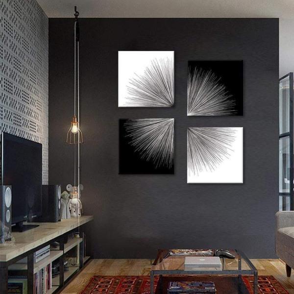 Light in Contrast 4 Piece Stretched Canvas - Thirty Six Knots - thirtysixknots.com