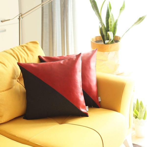 Boho-Chic Decorative Vegan Faux Leather Pillow - Thirty Six Knots - thirtysixknots.com