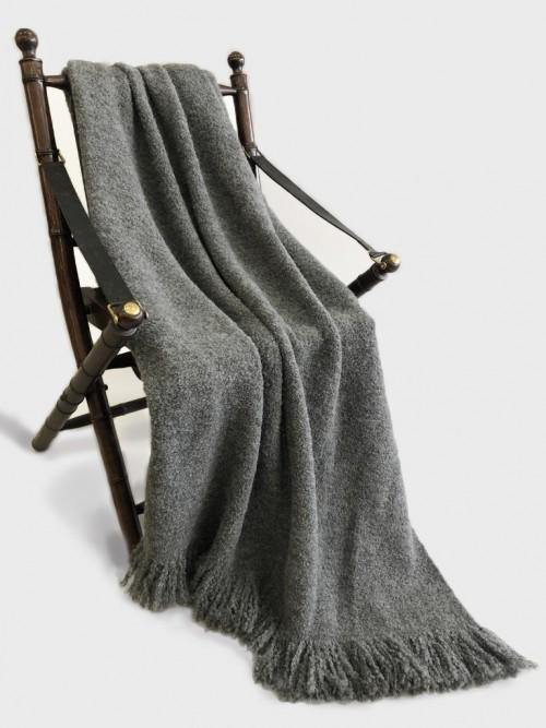 LATIERRA Boucle Fringed Alpaca Throw - Thirty Six Knots - thirtysixknots.com