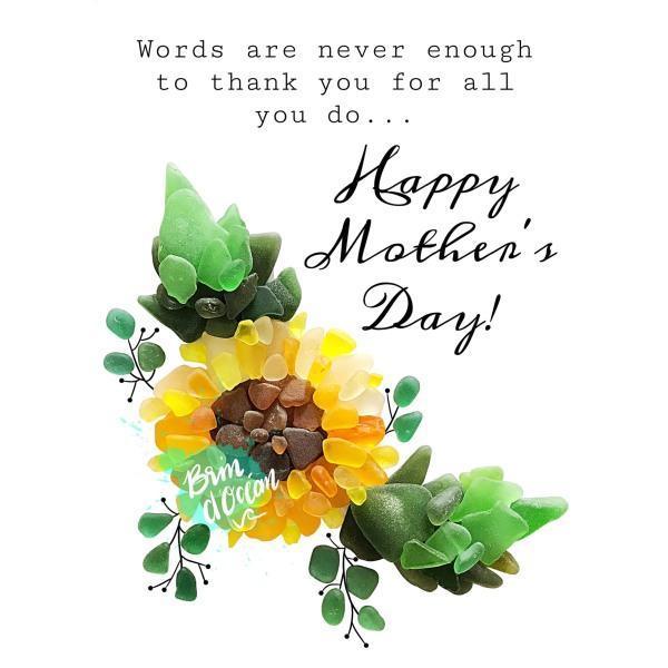 Mother’s Day | Words are never enough to thank you for all you do | greeting card by Brin d’Ocean - Thirty Six Knots - thirtysixknots.com