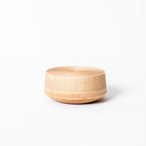 Morihata Karmi Wooden Tea Canister, Za Soji (Natural) - Thirty Six Knots - thirtysixknots.com