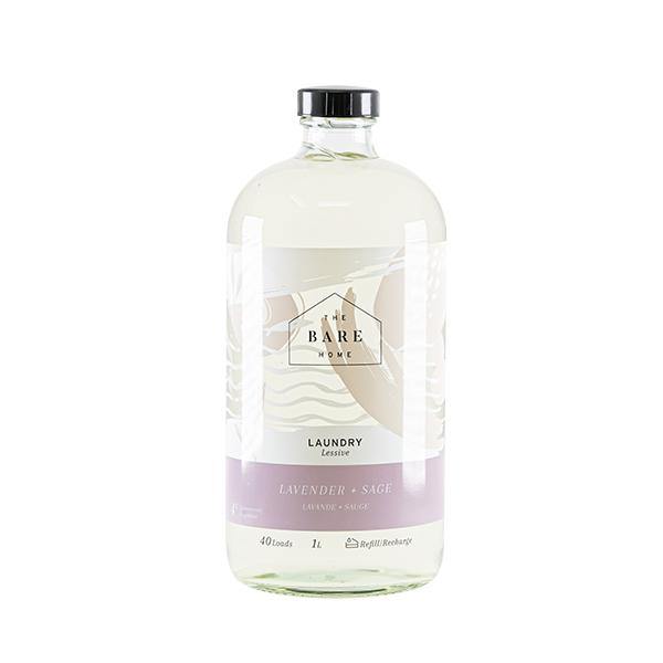 Laundry Detergent 1 Litre Bottle - Lavender & Sage - The Bare Home - Thirty Six Knots - thirtysixknots.com