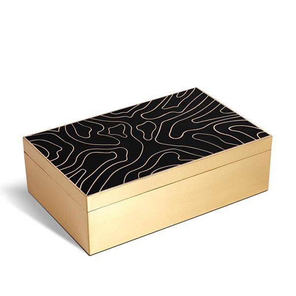 L'Objet Ebony Isles Rectangular Box - Thirty Six Knots - thirtysixknots.com