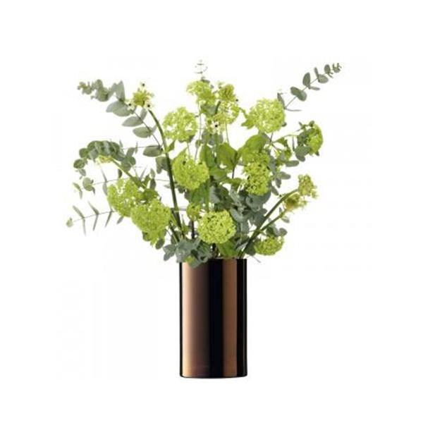 LSA International Flower Metallic Glass CylinderVase - Thirty Six Knots - thirtysixknots.com
