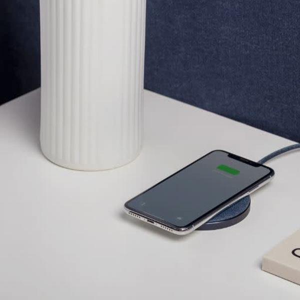 Native Union Wireless Drop Fabric Charger Indigo - Thirty Six Knots - thirtysixknots.com