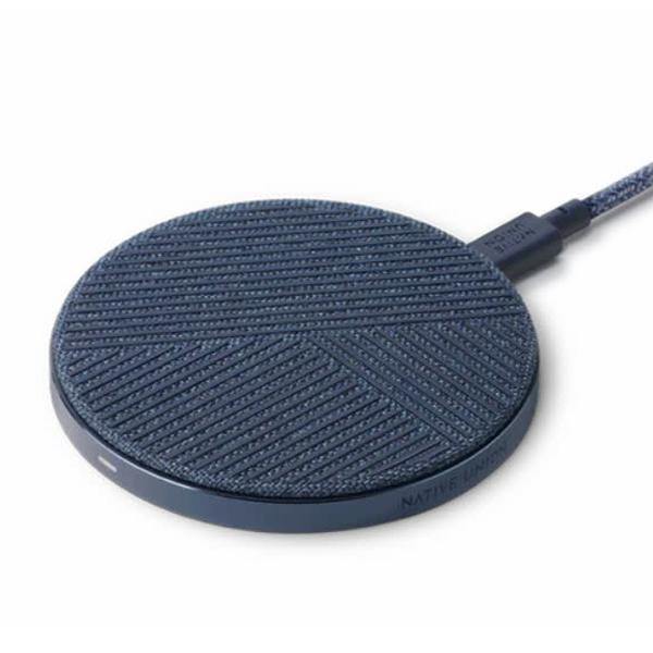 Native Union Wireless Drop Fabric Charger Indigo - Thirty Six Knots - thirtysixknots.com