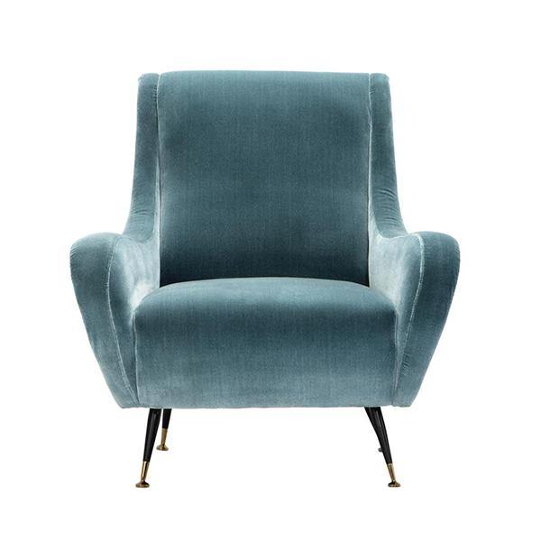 Turquoise Velvet Giardino Chair - Thirty Six Knots - thirtysixknots.com