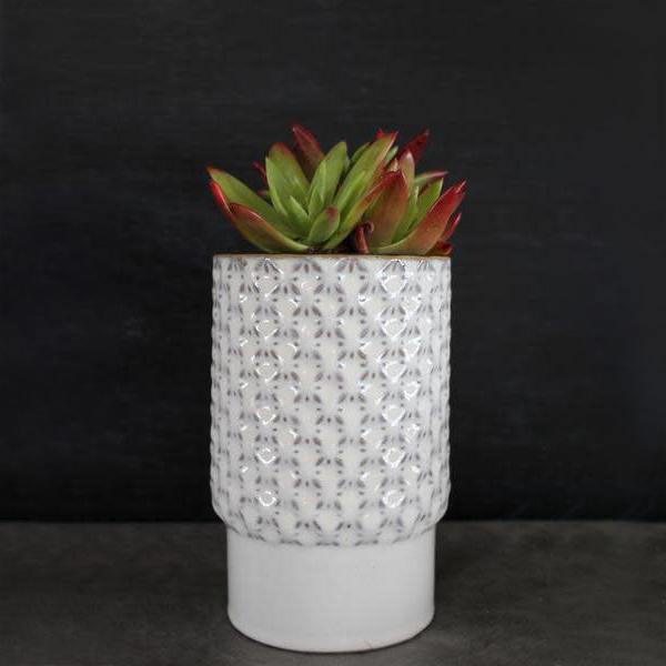 Yarnnakarn Ceramics Trellis Textile Vase - Thirty Six Knots - thirtysixknots.com