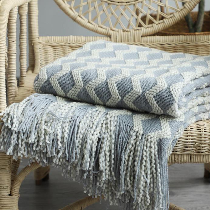 Nordic Knitted Decorative Throw